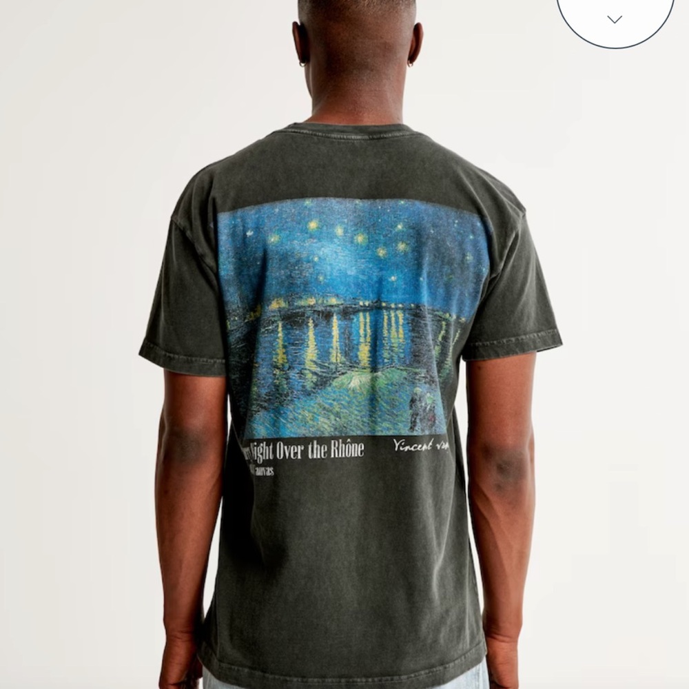 Abercrombie & Fitch Men’s Gray Van Gogh Graphic Tee